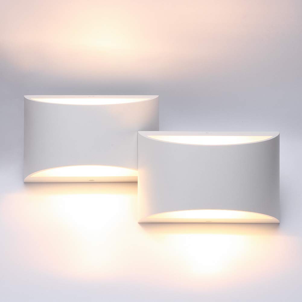 Aipsun Black Modern LED Wall Sconce Indoor Wall Lights 1 Pack Hardwired Up and Down Wall Mount Light for Living Room Bedroom Hallway Corridor Conservatory Warm White 3000K(with G9 Bulbs)