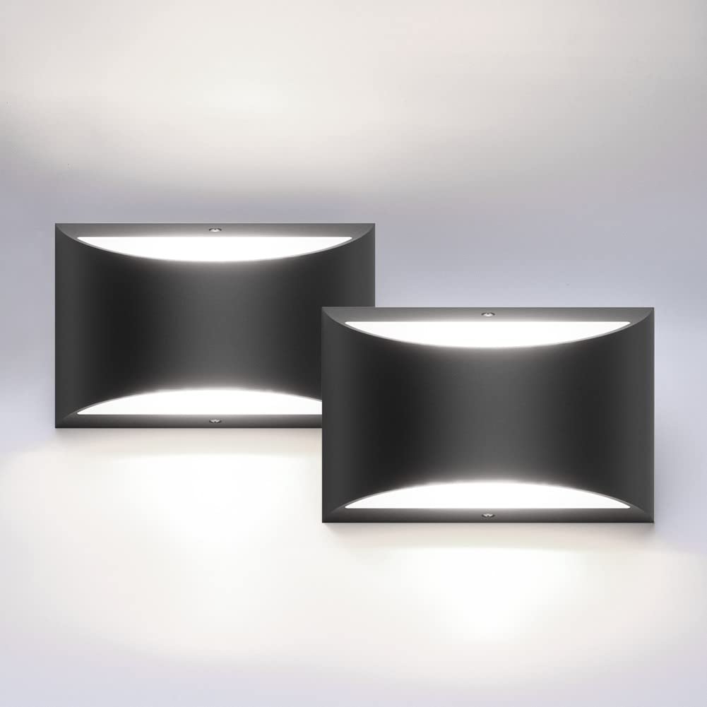 Aipsun Black Modern LED Wall Sconce Indoor Wall Lights 1 Pack Hardwired Up and Down Wall Mount Light for Living Room Bedroom Hallway Corridor Conservatory Warm White 3000K(with G9 Bulbs)