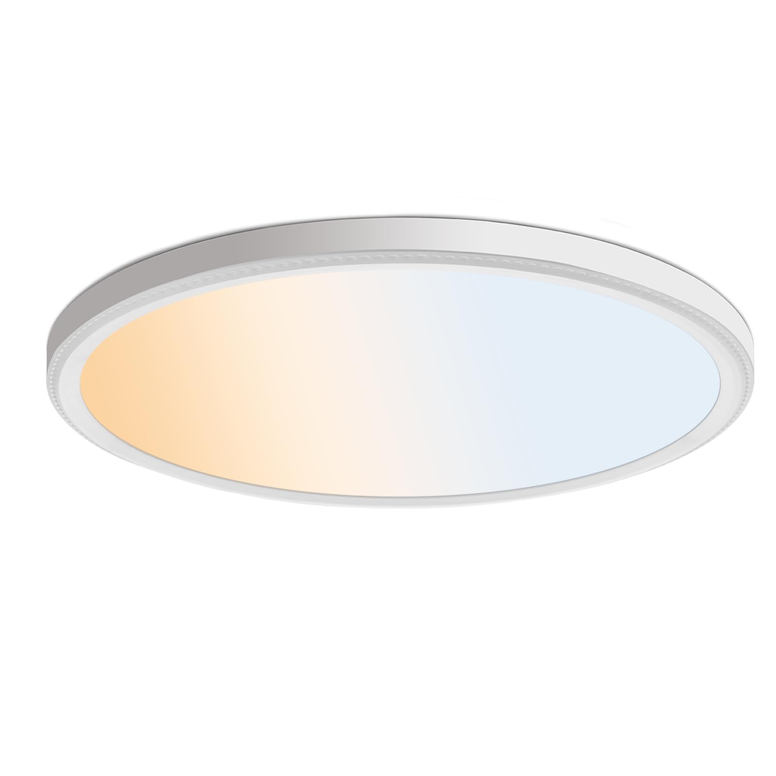 WKONCLDY 6Pack 3200lm LED Flush Mount Ceiling Light, Super Slim 12 inch LED Ceiling Light, 5000K LED Ceiling Light for Bedroom, Living Room, Dining Room (Black, Six Pack)