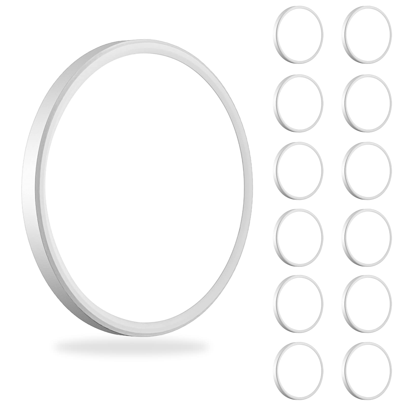 WKONCLDY 6Pack 3200lm LED Flush Mount Ceiling Light, Super Slim 12 inch LED Ceiling Light, 5000K LED Ceiling Light for Bedroom, Living Room, Dining Room (Black, Six Pack)
