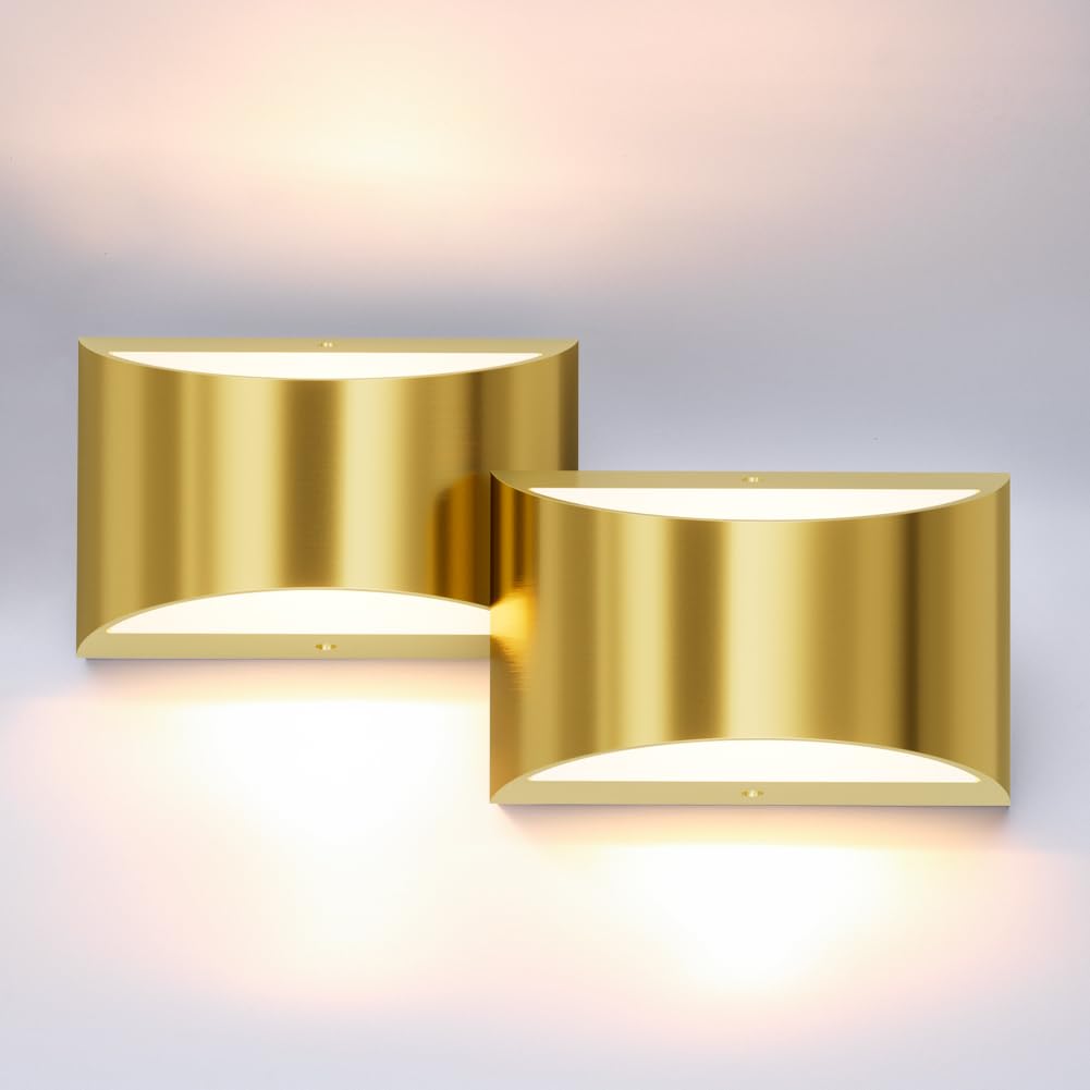 Aipsun Black Modern LED Wall Sconce Indoor Wall Lights 1 Pack Hardwired Up and Down Wall Mount Light for Living Room Bedroom Hallway Corridor Conservatory Warm White 3000K(with G9 Bulbs)
