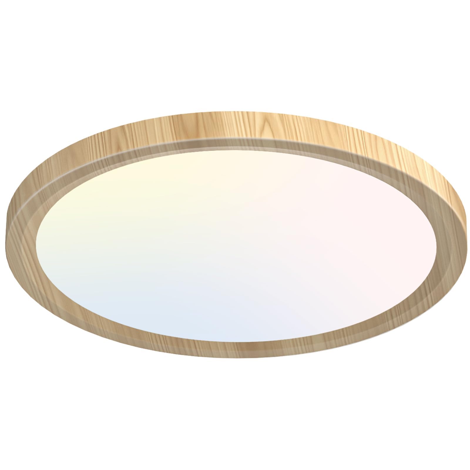 zemty 6-Pack 12-Inch LED Flush Mount Ceiling Lights, 24W 3200Lumens 5 CCT Adjustable (3000K-6500K), Round Flat Light Fixture for Bedroom Kitchen Bathroom Hallway (White)