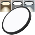 6 Pack 12 Inch Slim Dimmable LED Flush Mount Ceiling Light Fixtures, 24W 2640LM 3000K/4000K/5000K, House Upgrade Led Lights for Bedroom Hallway Laundry Room Rental Units, 240W Equiv., Black