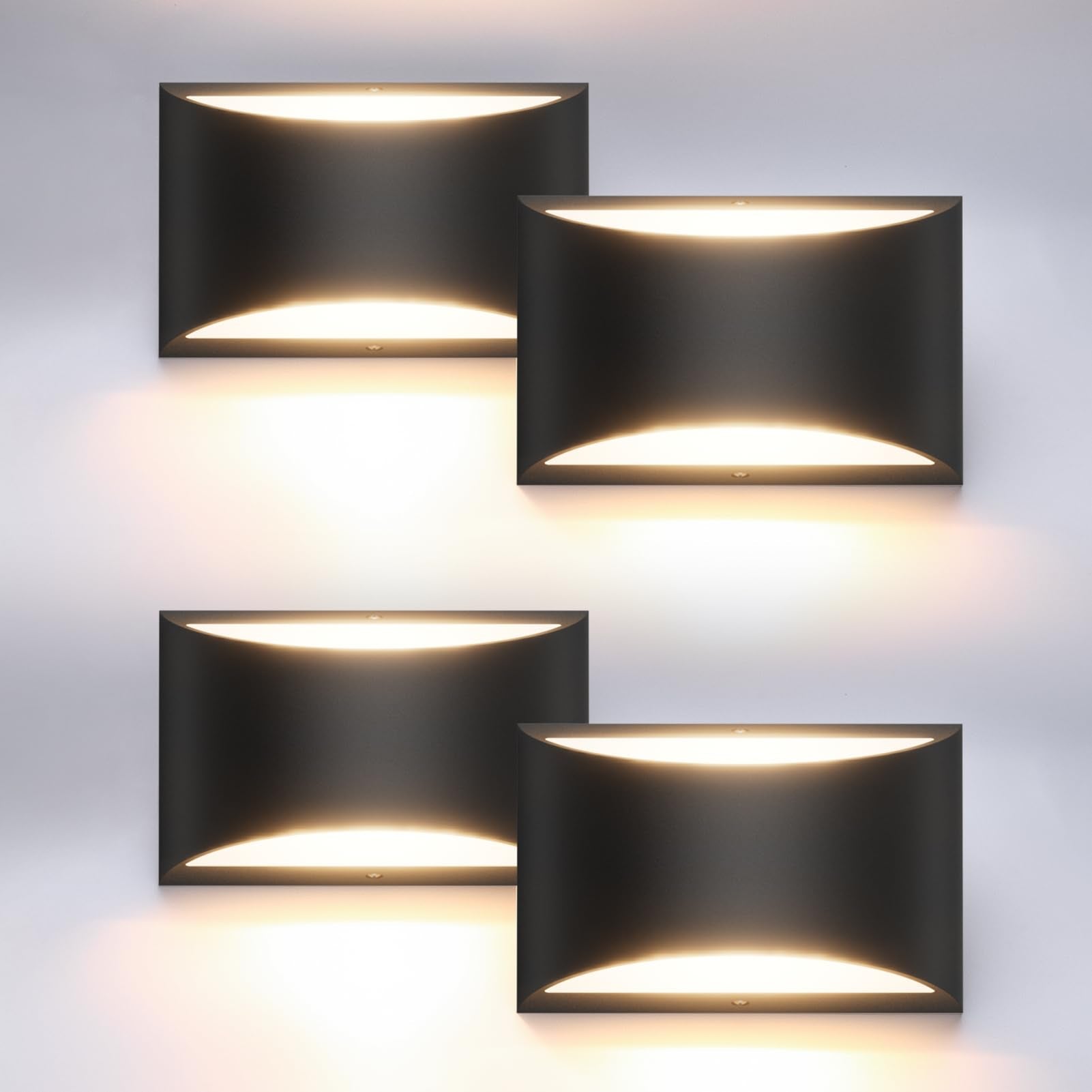 Aipsun Black Modern LED Wall Sconce Indoor Wall Lights 1 Pack Hardwired Up and Down Wall Mount Light for Living Room Bedroom Hallway Corridor Conservatory Warm White 3000K(with G9 Bulbs)