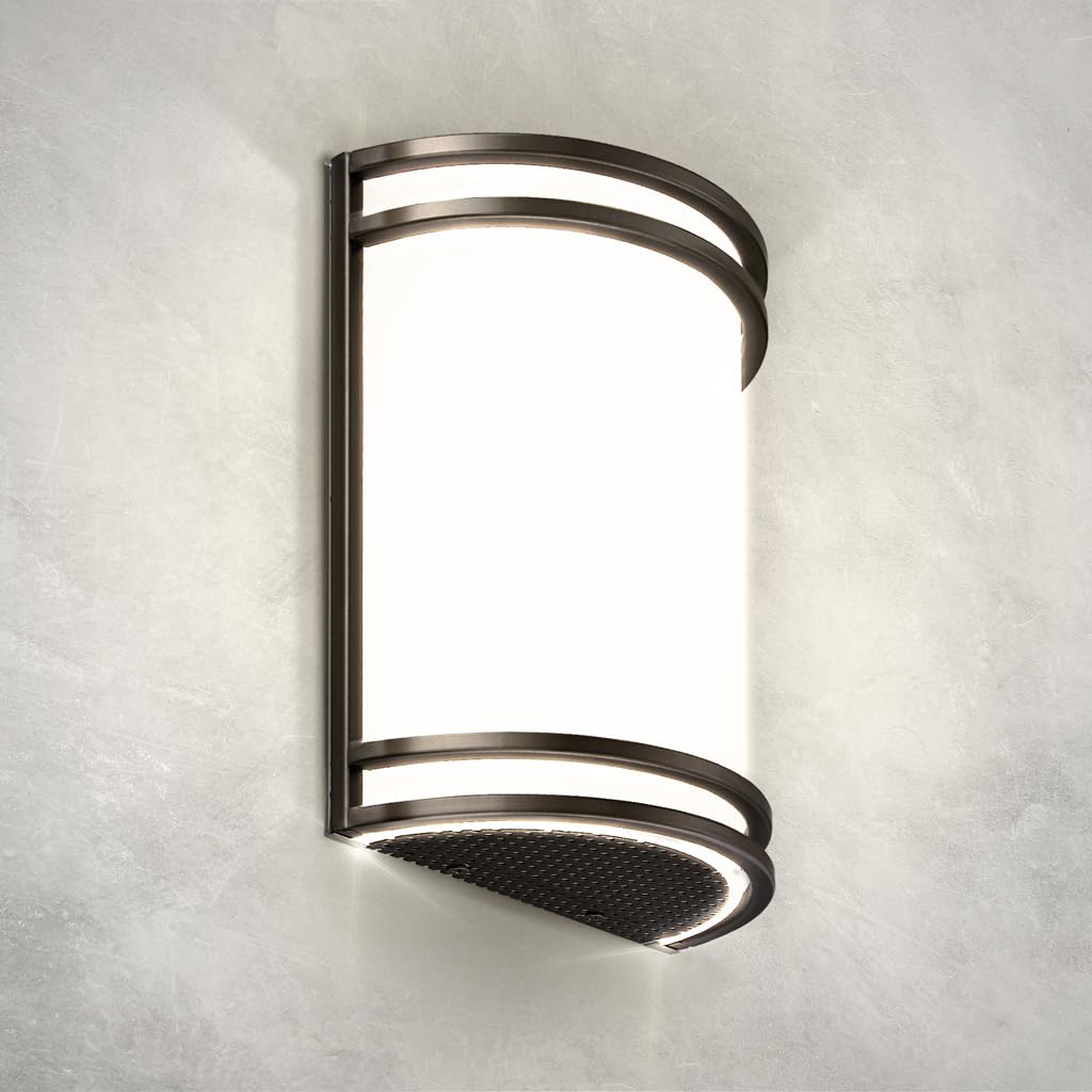 ASD LED Indoor Wall Mount Light Fixture - 10 Inch 15W Modern Interior Brushed Nickel Dimmable Wall Sconce Light - ETL 3000K 4000K 5000K Adjustable - Hallway, Bedroom LED Wall Lights