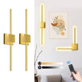 Battery Operated Wall Sconces Set of 2,  12000mAh Rotatable Picture Lights with Remote Control, Dimmable 3000-6500K LED Rechargeable Wall Lights for Living Room Bedroom Mirror, 28.3In