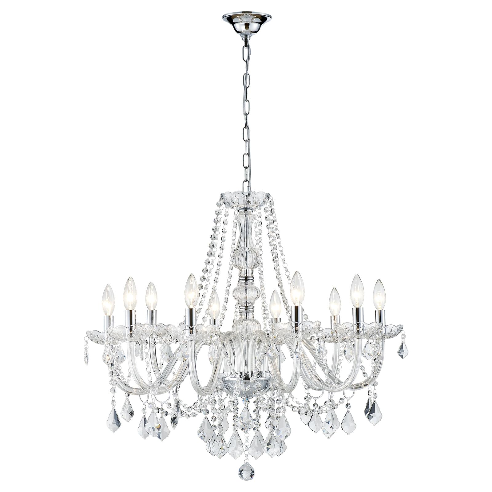 ANJIADENGSHI Mini Crystal Chandelier K9 Crystal Gold Chandelier for Living Room Bedroom Dining Room Kitchen Island Entryway 5 E12 Bulbs High 16.5 in x Diameter 16.9 in, Golden