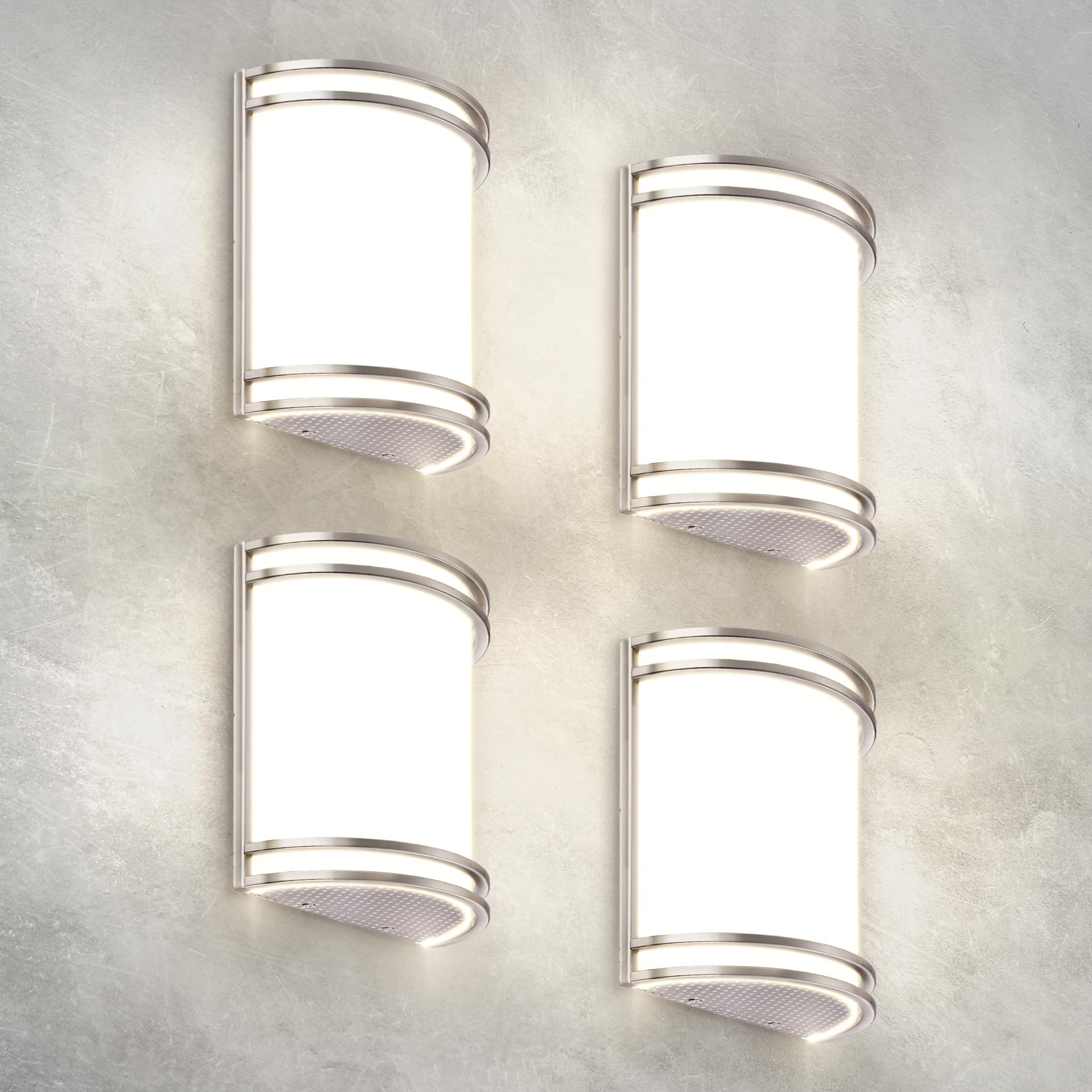 ASD LED Indoor Wall Mount Light Fixture - 10 Inch 15W Modern Interior Brushed Nickel Dimmable Wall Sconce Light - ETL 3000K 4000K 5000K Adjustable - Hallway, Bedroom LED Wall Lights