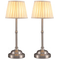 KDG Portables Cordless Table Lamp, Fabric Shade Desk Lamp, 4000mAh Rechargeable Battery Powered Lighting, Dimmable Light for Dining Room, Bedroom, Bedside, Bar, Night Light, Camping, Balcony (Gold)