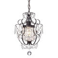 Edvivi Amorette Mini Chandelier Chrome Crystal Chandeliers, 1 Light Modern Elegant Glam Ceiling Light Fixture Chrome, Adjustable Hanging Lighting for Closet, Bedroom, Girls Room, Kitchen Island